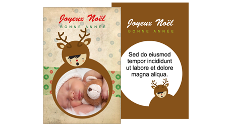 Carte recto/verso 10x15cm Portrait