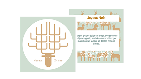 Carte recto/verso 14x14cm